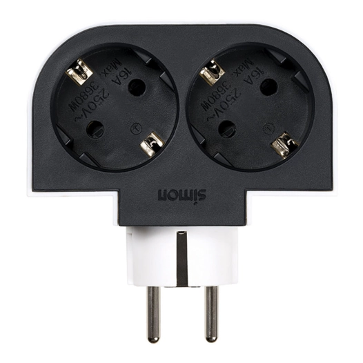 adaptateur rotatif schuko 2 prises 16a 250 v~