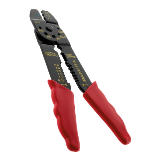 Pince à sertir les cosses + dénudage avec gabarit