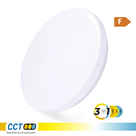 applique murale led circulaire en saillie 12 w 3cct 1160 lm ø226 x 6,2 cm