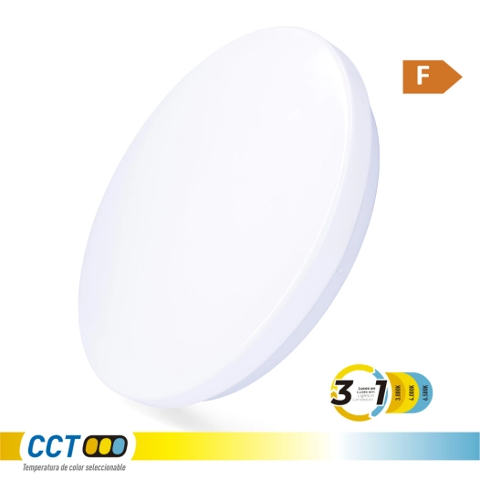 applique led circulaire 18 w 3cct 1820 lm ø 33 x 6,6 cm