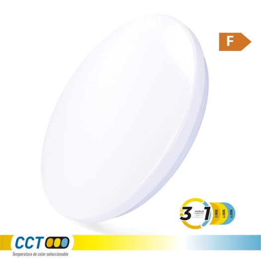 applique led circulaire 24 w 3cct 2490 lm ø 38 x 6,6 cm