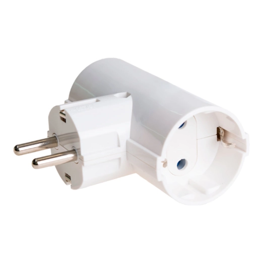 adaptateur double 2p+t schuko 16a 250 v~ blanc
