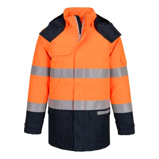 parka bizflame hv - taille xxxl - orange/marine - portwest