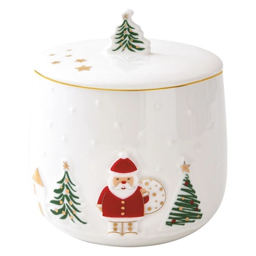 pot a biscuits en porcelaine en boit - let it snow - pozzi milano spa