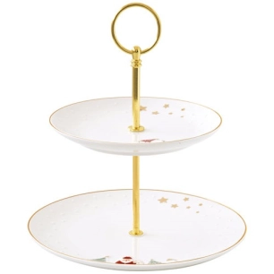 assiette ã  gã¢teau en porcelaine - let it snow - pozzi milano spa