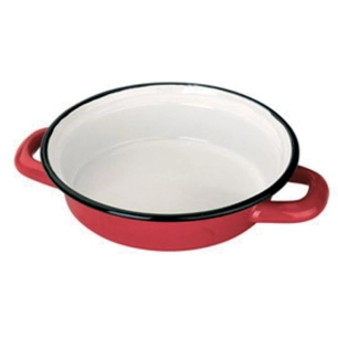 plat a oeuf emaile 18cm *rouge - ibili
