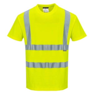 t-shirt hi-vis mc coton comfort - taille xs - jaune - portwest