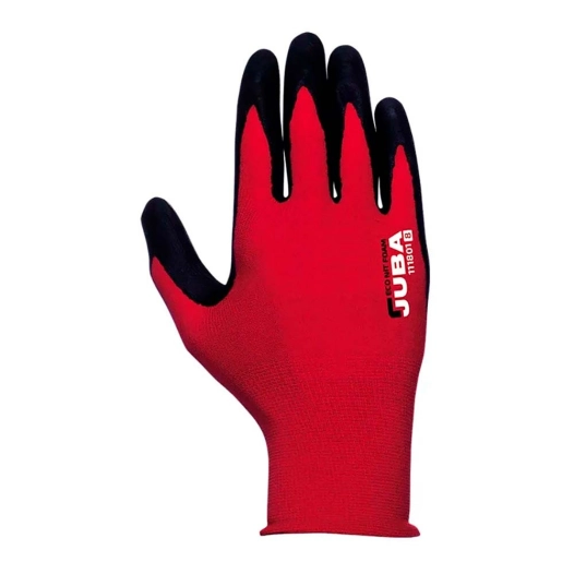 gant en nylon/lycra avec paume en micromousse de nitrile, econit foam, rouge et noir, t-9 l