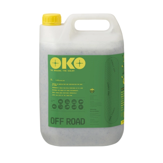 bidon d'anti-crevaison préventif et curatif oko vert - hors route. 5 litre. pour application non routières: tondeuses, autoporté