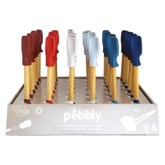 prã©sentoir de 36 pcs mini spatules en silicone 21 cm coloris assortis frenchy - la brigade de buyer