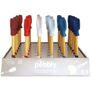 prã©sentoir de 36 pcs mini spatules en silicone 21 cm coloris assortis frenchy - la brigade de buyer