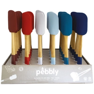 prã©sentoir de 36 pcs spatules en silicone 25 cm coloris assortis frenchy - la brigade de buyer