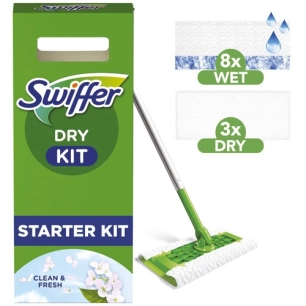 swiffer kit balai + 8 lingettes dry +3 lingettes wet - diapar distribution alimentaire parisienne