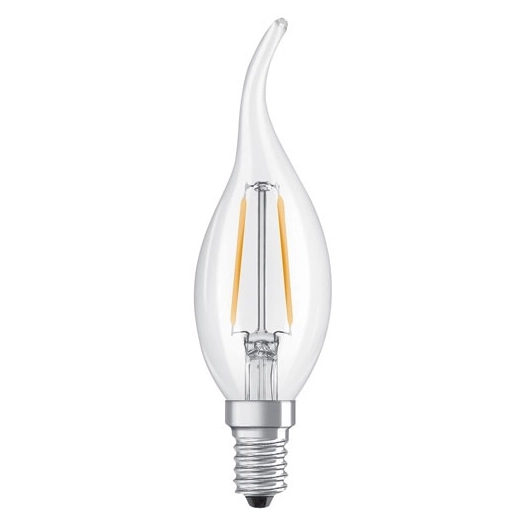 led flamme coup de vent filament e14 1.8w 250 lumens chaud - ledvance gp