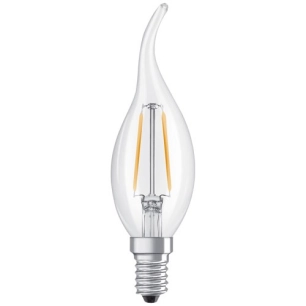 led flamme coup de vent filament e14 1.8w 250 lumens chaud - ledvance gp