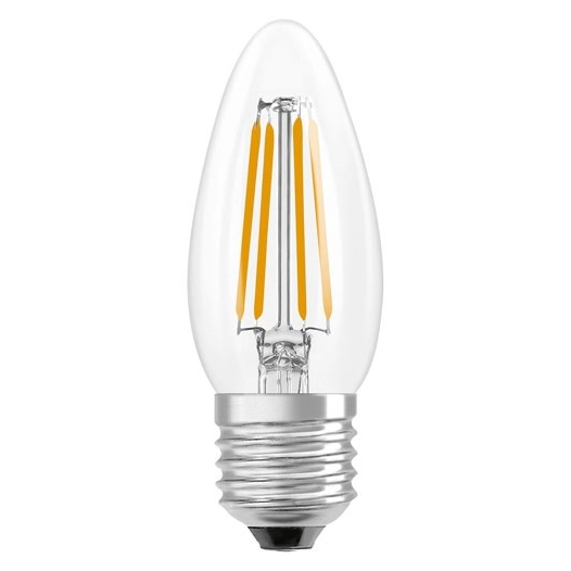 led flamme clair filament e27 3.4w 470 lumens chaud - ledvance gp