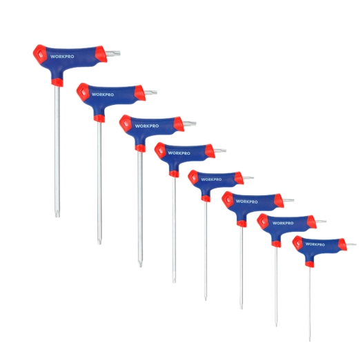 clés torx à poignée en t, t10-t50, jeu de 8 pièces