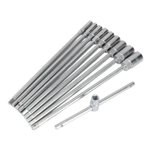 clé en t avec douilles interchangeables, 8-19 mm, jeu de 10 pièces