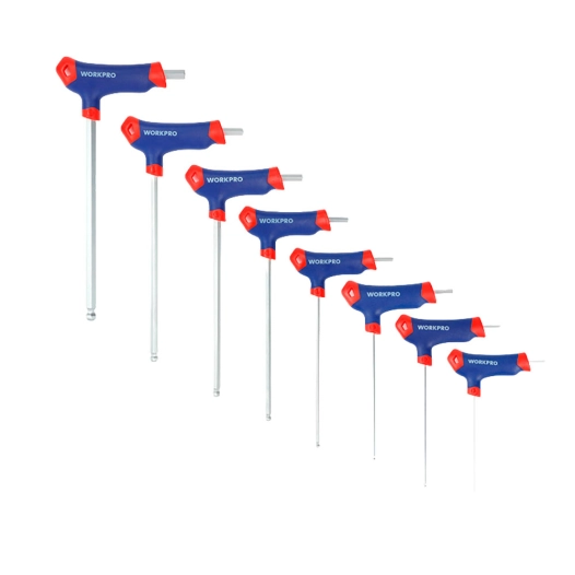 clés allen poignée en t, 2-10 mm, 8 pièces