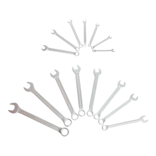 clés mixtes, plate - oeil, 7-22 mm, 15 pièces