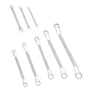 clés à oeil coudées doubles en chrome-vanadium, jeu de 8 pièces