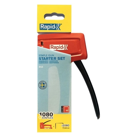 agrafeuse manuelle agrafe type 53 4-10mm + 1080 agrafes 6mm - rapid sas