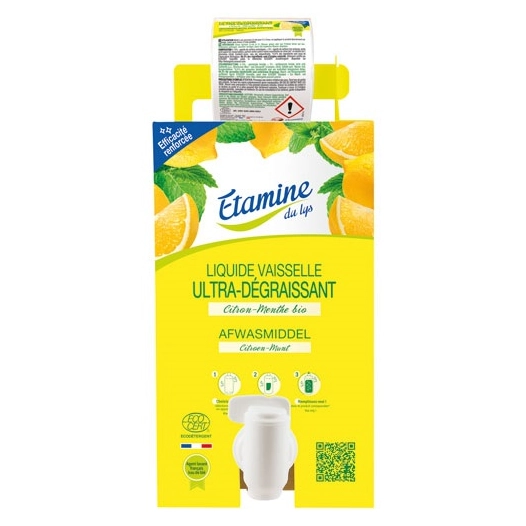 liquide vaisselle ultra degraissant citron menthe 10kg - comptoir des lys