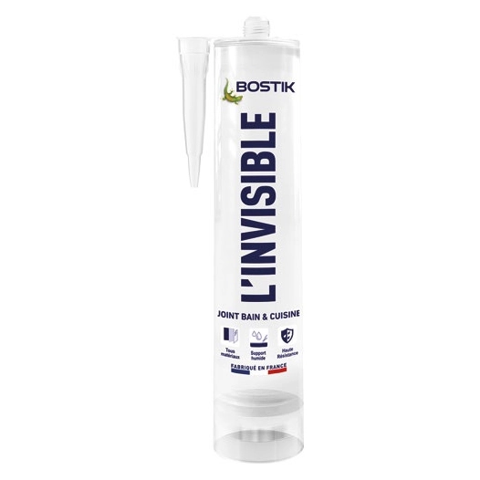 mastic sanitaire l'invisible cartouche 290 ml - bostik (sader)