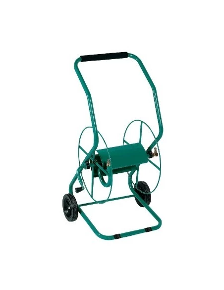 Dévidoir enrouleur sur roue pour tuyau d'arrosage 560 x 1150 x 510 maxi 120 mêtres - CAP VERT