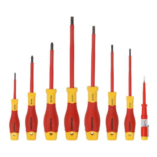 tournevis isolés vde, jeu de 8 pièces