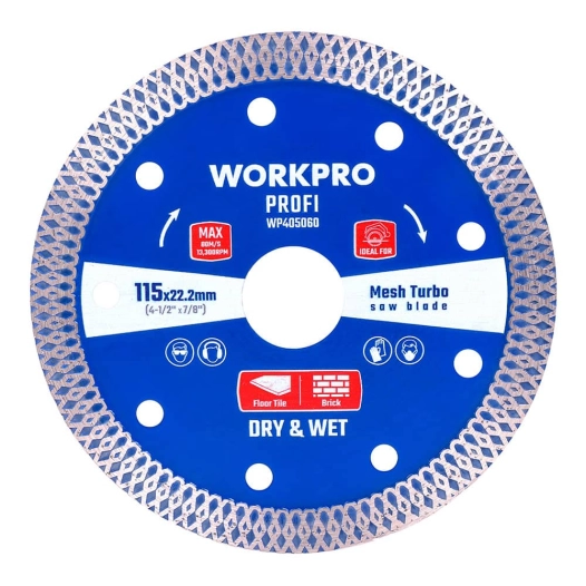 disque diamanté maille profi turbo ultra-fin coupe professionnelle ø115 x 20 mm