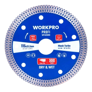 disque diamanté maille profi turbo ultra-fin coupe professionnelle ø115 x 20 mm