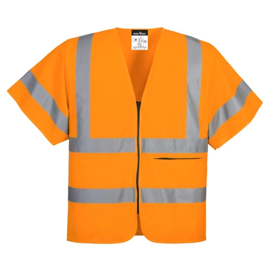 gilet zippé à demi-manches - taille 5xl - orange - portwest