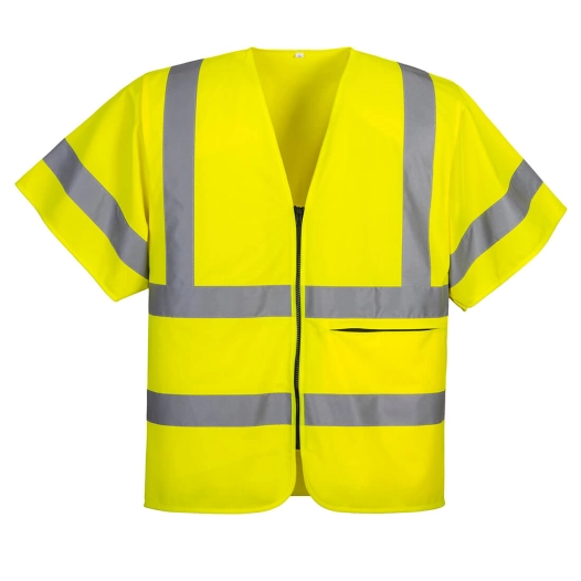 gilet zippé à demi-manches - taille 4xl - jaune - portwest