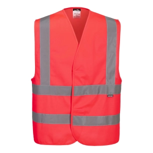 gilet haute-visibilité baudrier double ceinture - taille xxs/xs - rouge - portwest