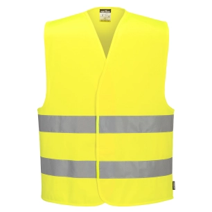 gilet double bande - taille xxs/xs - jaune - portwest