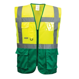 gilet executive warsaw - taille 4xl - jaune/vert - portwest