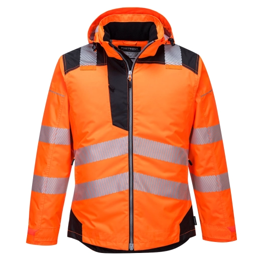 parka hv pw3 - taille 5xl - orange/noir - portwest