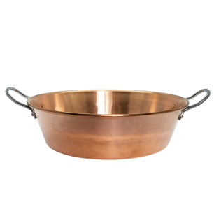 Bassine A Confiture Cuivre Ø 38 Cm - 9 L - Epr 12/10, Anses Fontes - LE PRATIQUE