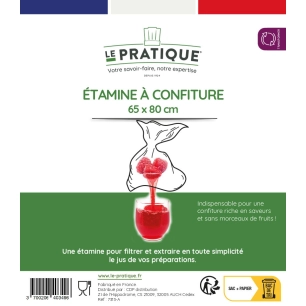 10 Etamine A Confiture 65 X 80 Cm Coloris Blanc (presse Fruits) - LE PRATIQUE