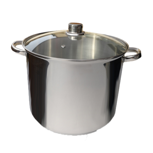 Traiteur Inox + Couvercle Verre Ø 28 Cm - 14 L - LE PRATIQUE