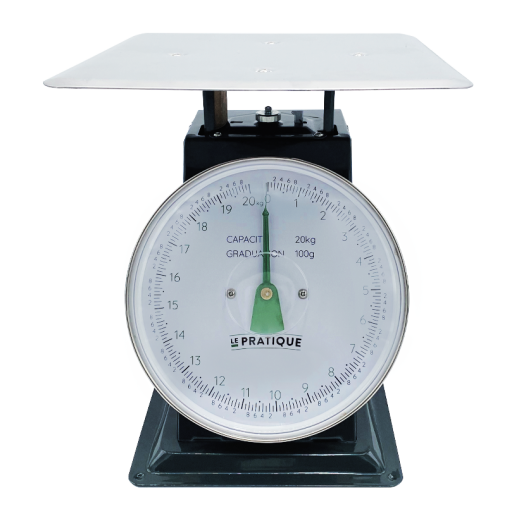 1 Balance De Cuisine Mecanique 20 Kg Plateau Plat Inox : 25 X 25 Cm - LE PRATIQUE