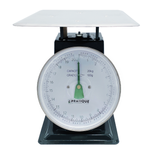 1 Balance De Cuisine Mecanique 20 Kg Plateau Plat Inox : 25 X 25 Cm - LE PRATIQUE