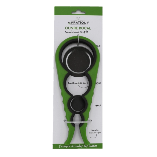 1 Ouvre Bocal Et Bouteille En Pp 4 Formats De Bouchons - LE PRATIQUE