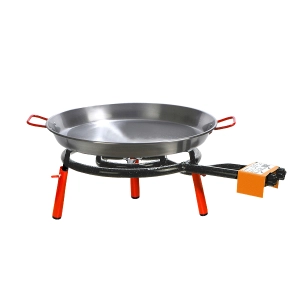 Set Paella Valencia Plat À Paëlla Poli 46 Cm 12 Parts / Réchaud 40 Cm / 11,40 Kw / 3 Pieds 15 Cm - AUTRE