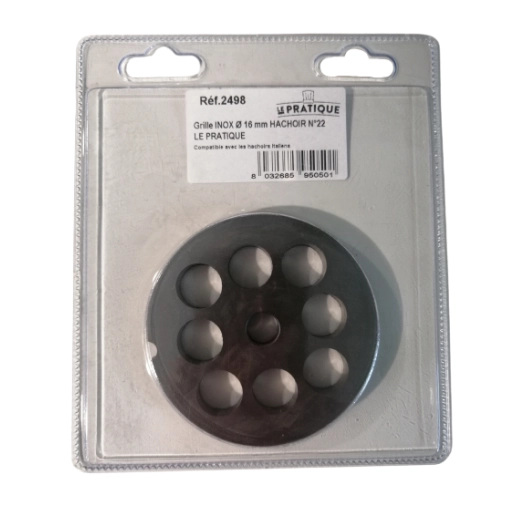 Grille Inox Ø 16 Mm Universelle Hachoir N°22 - LE PRATIQUE