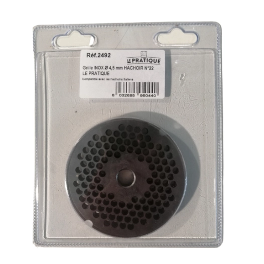 1 Grille Inox Ø 4,5 Mm Universelle Hachoir N°22 - LE PRATIQUE