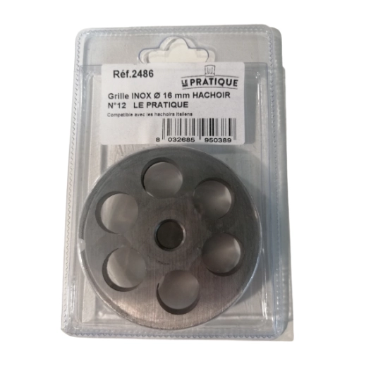Grille Inox Ø 16 Mm Universelle Hachoir N°12 - LE PRATIQUE