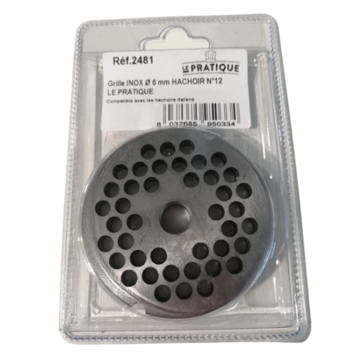 Grille Inox Ø 6 Mm Universelle Hachoir N°12 - LE PRATIQUE