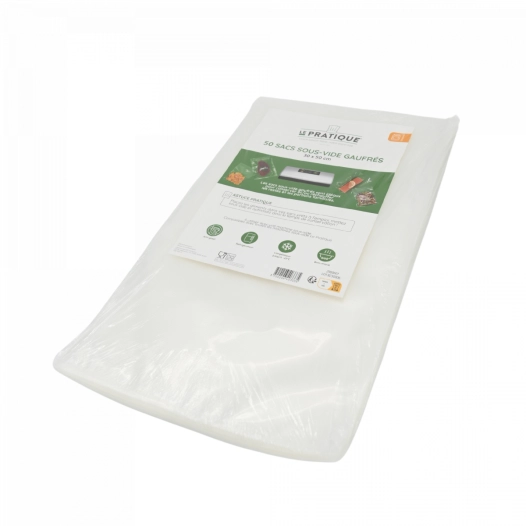 1 Sacs Sous Vide Gaufres 30 X 50 Cm - Poche De 50 Sacs - LE PRATIQUE
